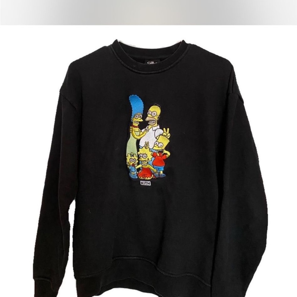 Kith Black Crewneck Sweater with Vibrant Graphic